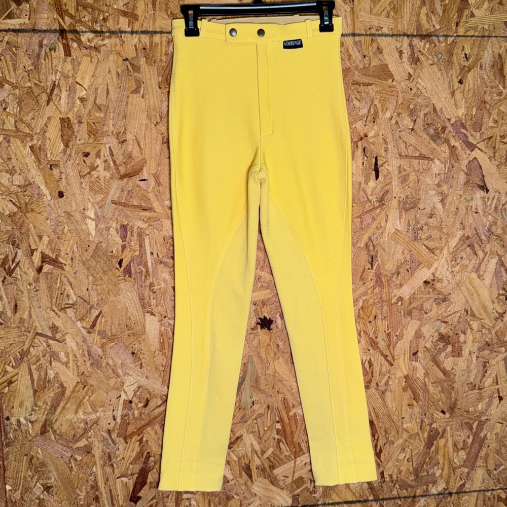 Gorringe Yellow Equestrian Horse Riding Pants Ladies Small‎ 26" Stylish Gear